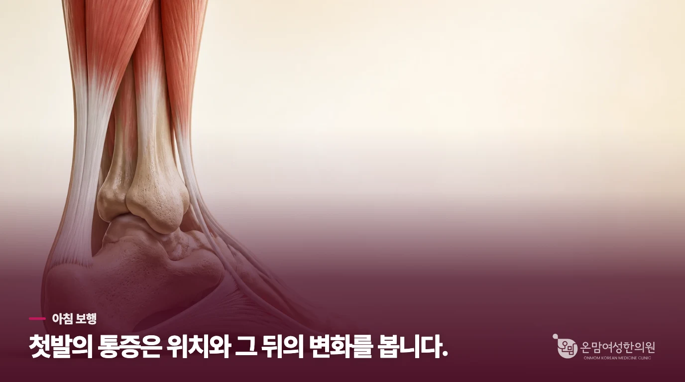 침대에서 내려온 첫 세 걸음이 유난히 아픈 이유