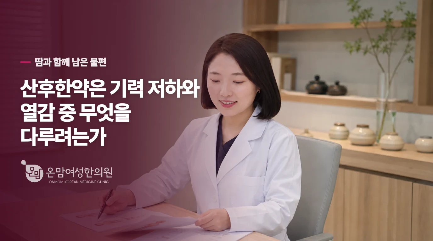 산후한약은 기력 저하와 열감 중 무엇을 다루려는가