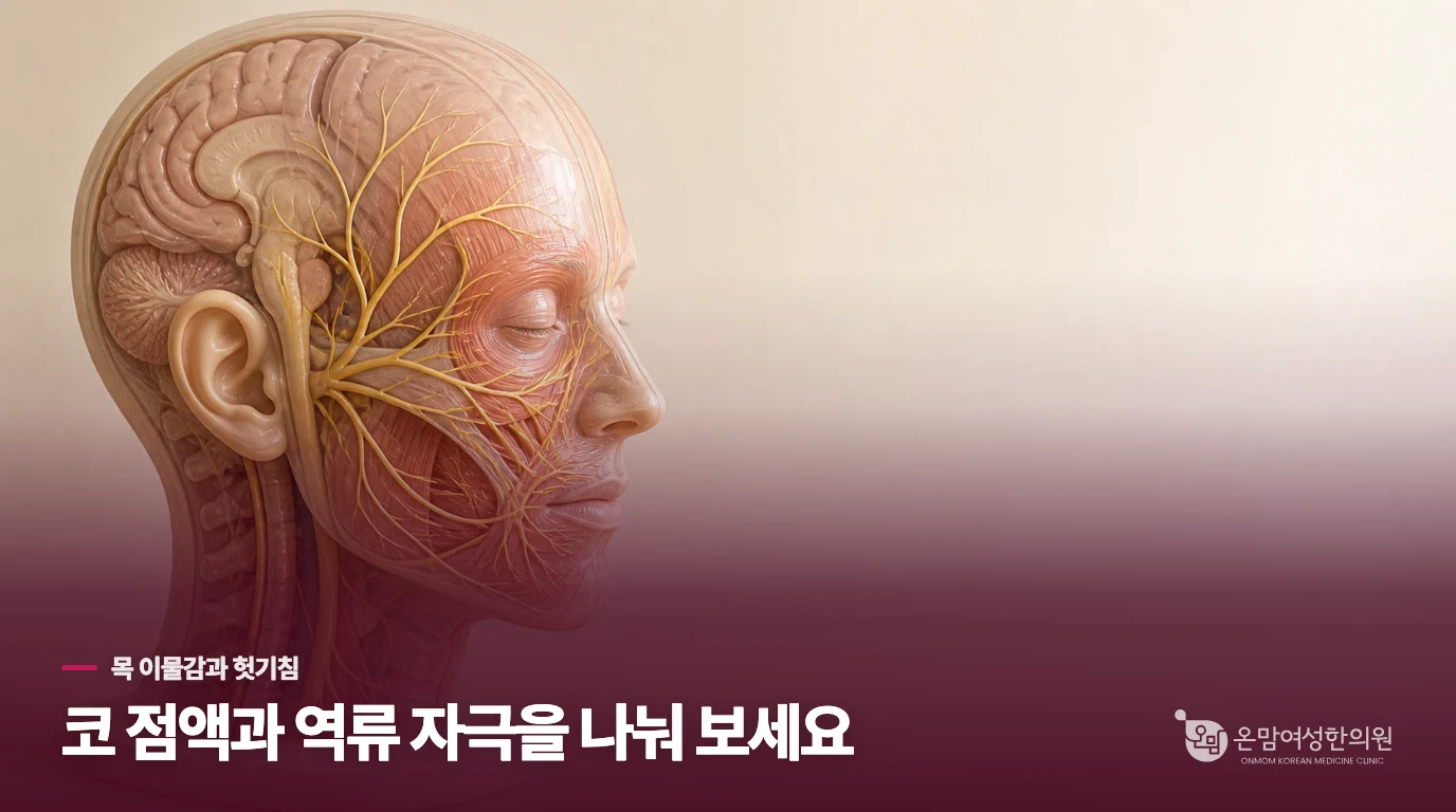 목에 가래가 붙은 듯한 느낌은 왜 생기나요?