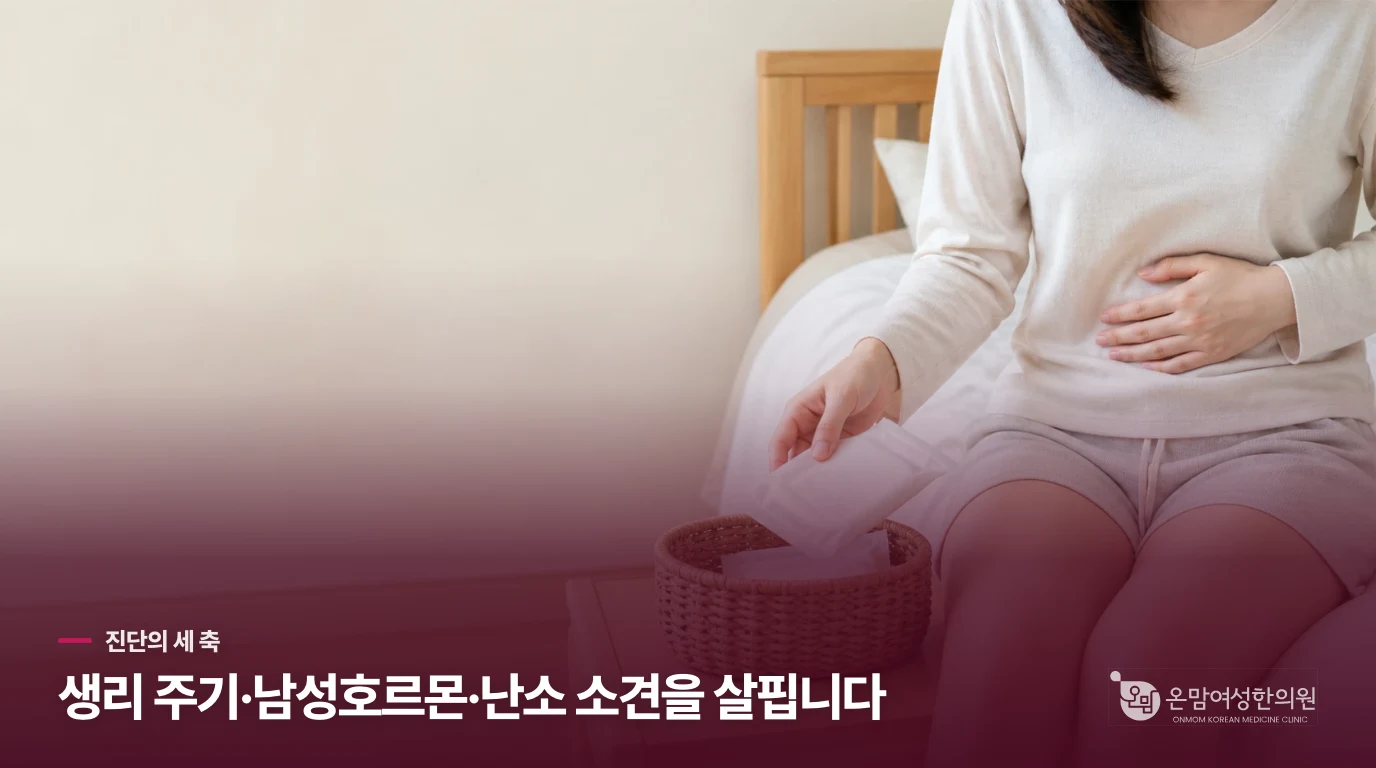 진단은 배란·남성호르몬·난소 형태를 조합합니다