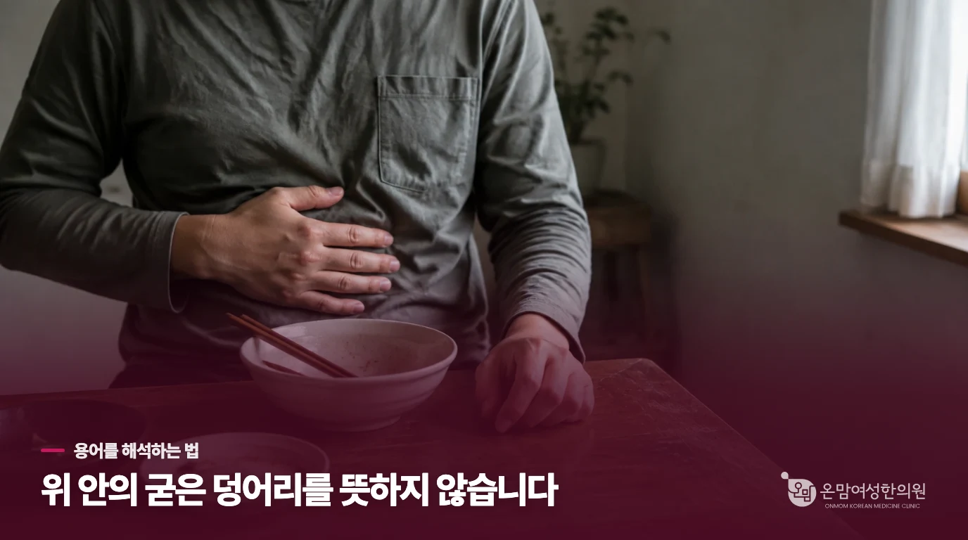 담적병은 위 안의 굳은 물질을 뜻하나요?